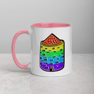 Rainbow broch mug