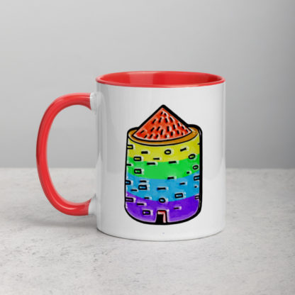 Rainbow broch mug - Image 10