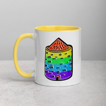 Rainbow broch mug - Image 3