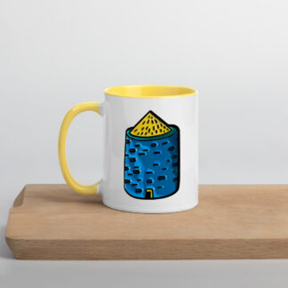 Blue broch mug
