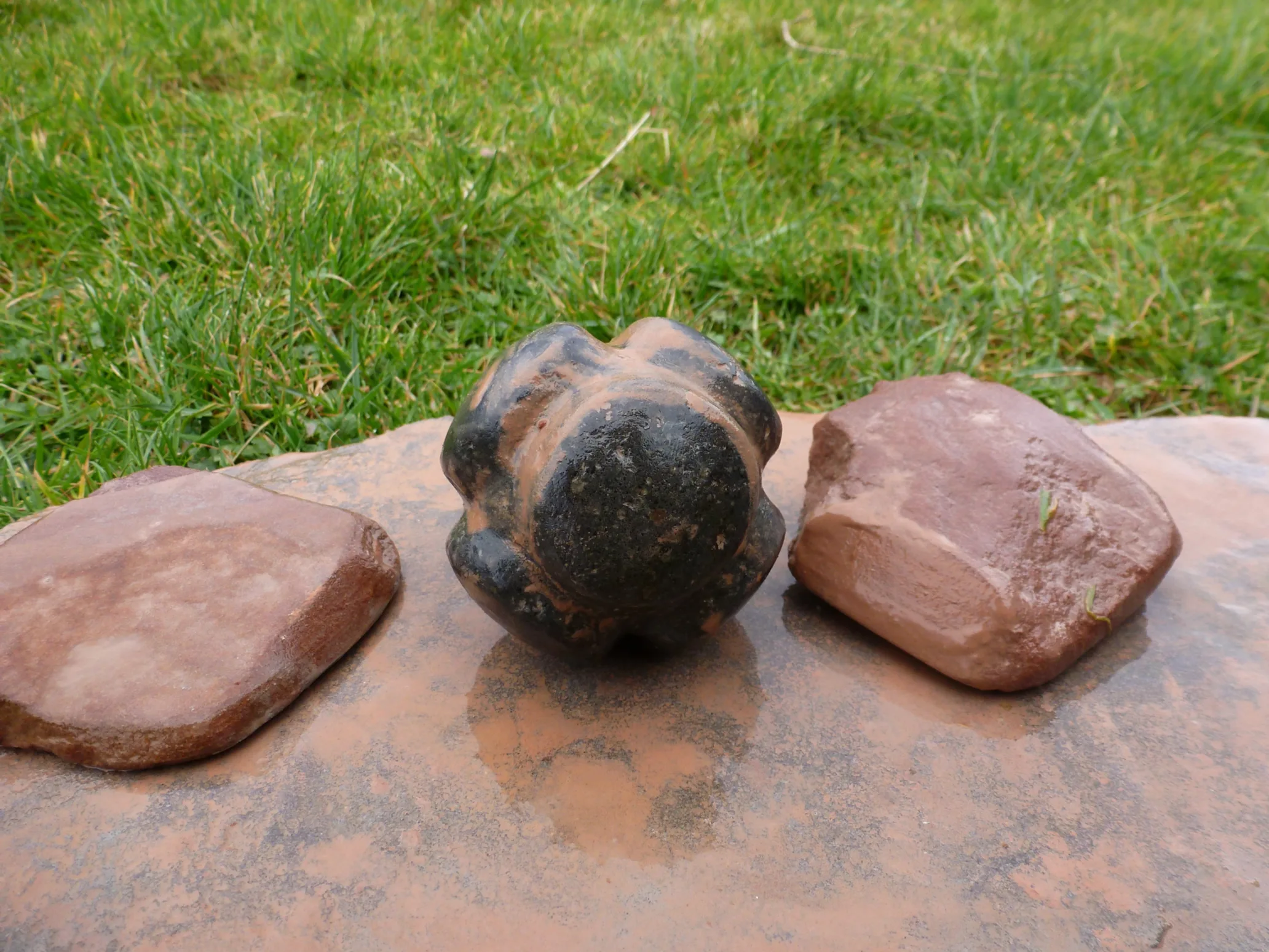 Ornamental carved stone balls 4